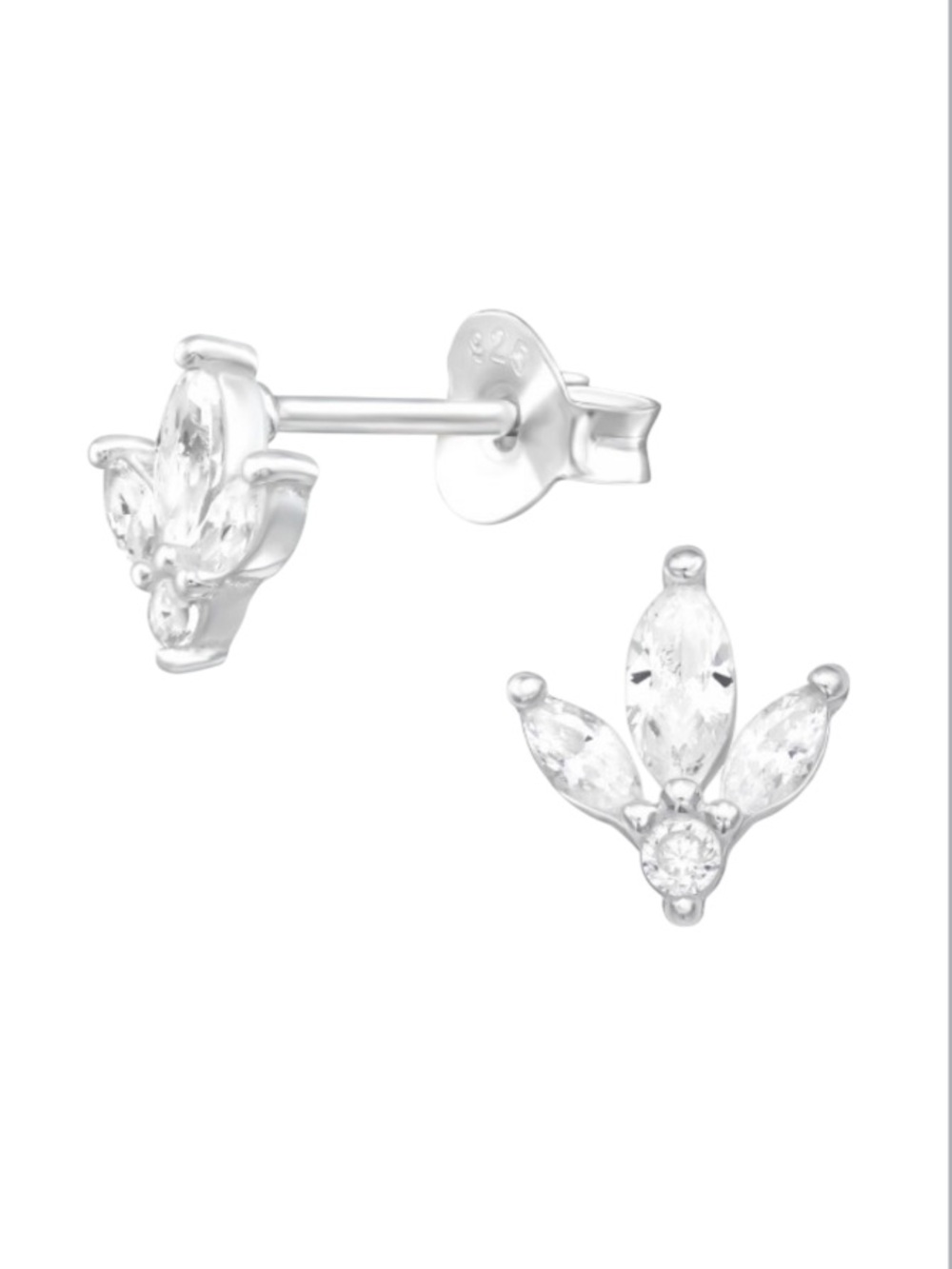 Sterling Silver Leaf Earring 7mm